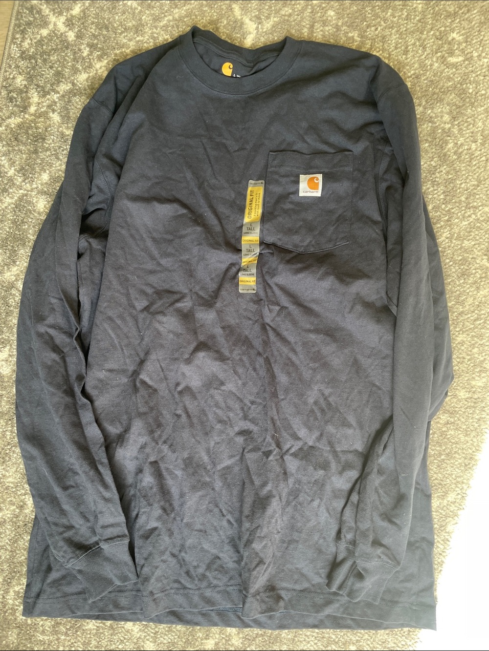 Carhartt Black Long Sleeve Pocket Tee